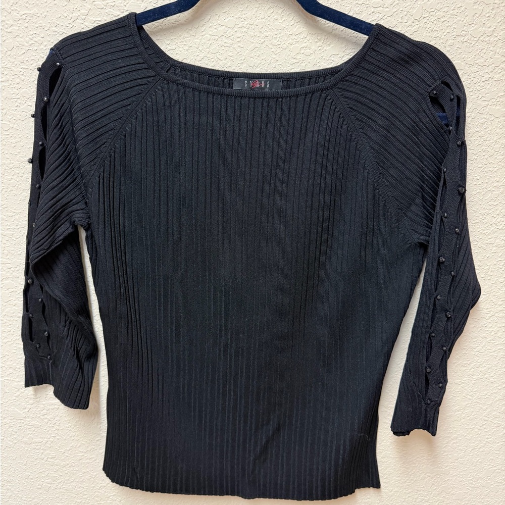 Cyrus Black Crew Neck Sweater